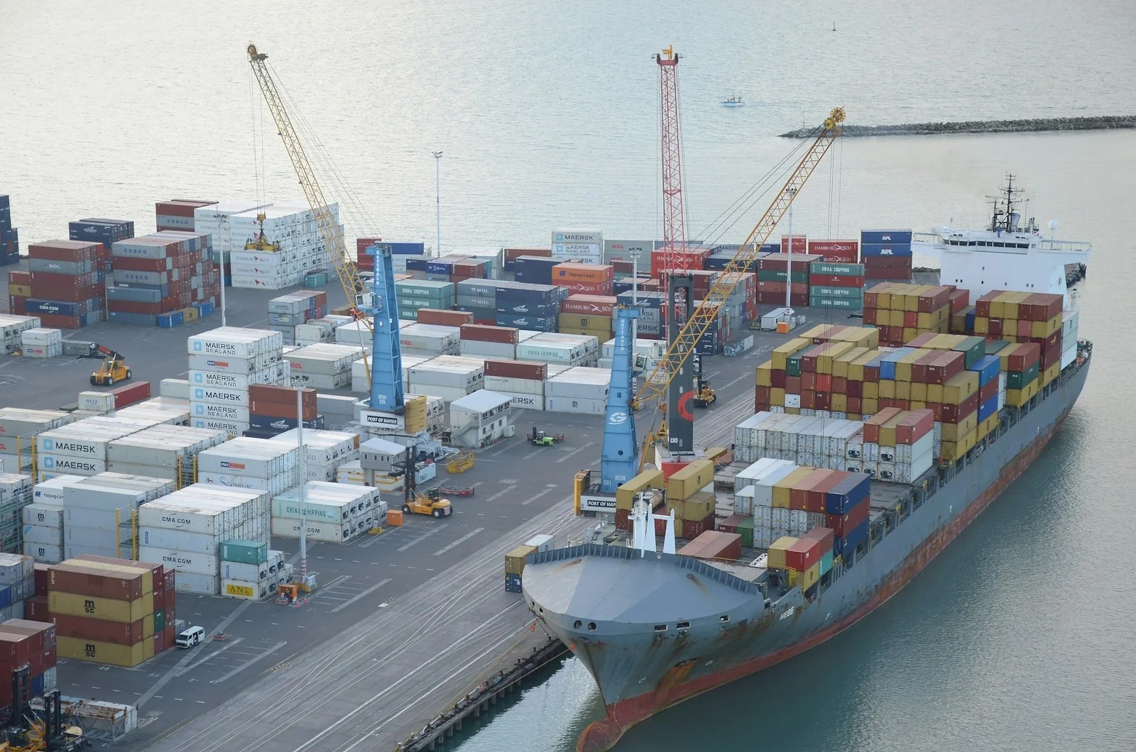 Marine port container yard supporting TABANI groupe's port logistics service